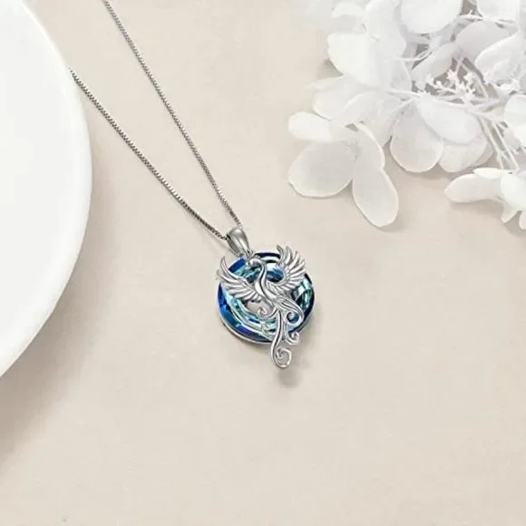 VINSMOK Jewelry Phoenixnecklace For Women 925 Sterling Silver